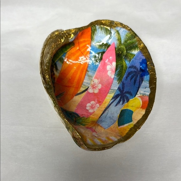 Hand Crafted Surf Boards Trinket Dish Shell - Picture 2 of 11